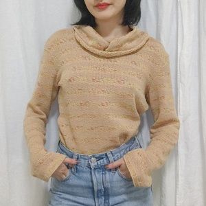 Vintage Esprit Camel Cowl Neckline Sweater
